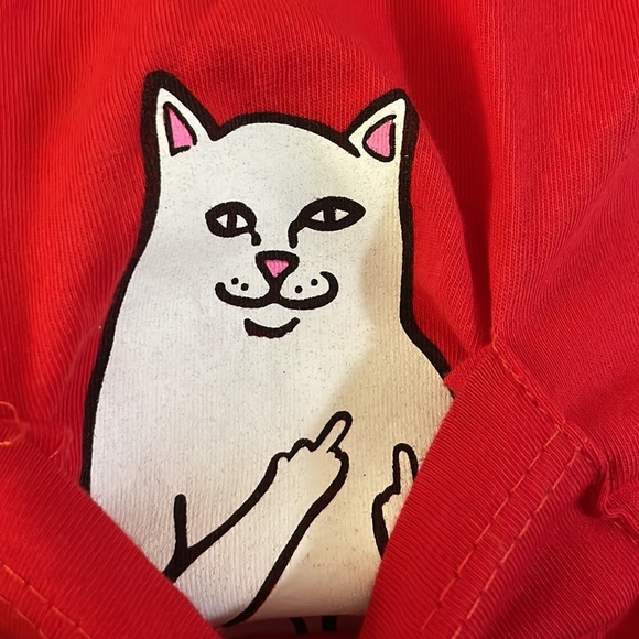 RIPNDIP Red Pocket Middle Finger Lord Nermal Cat T-Shirt Size Medium - Picture 5 of 9